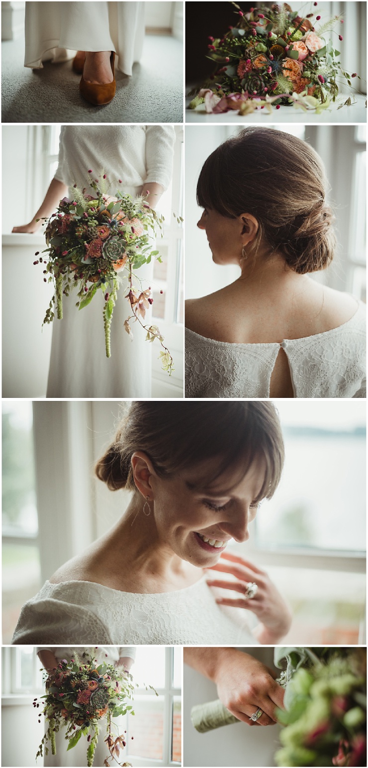 Waterfront Wedding in Denmark by Lauren McCormick Photography The bride in her elegant Josefine Ingversen wedding dress